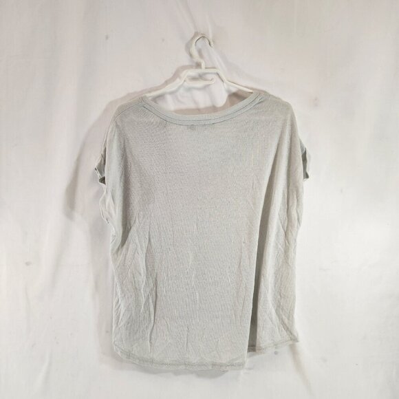 Silver Jeans Co. Light Gray V-Neck Short Sleeve Shirt Womens L L29TF2003 NWT - Picture 5 of 12